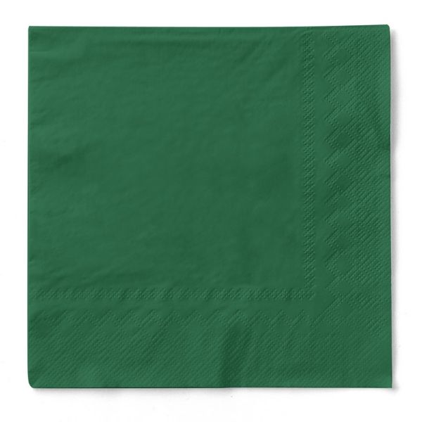 Serviet papir, 330x330mm, 3lags 1/4 fals BASIC, GRØN, FSC MIX CREDIT - 100 stk pk / 6 pk karton