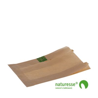 Brødpose i PaperWise, 240x140x2x30mm, brun - 500 stk krt