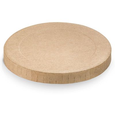 Låg fladt Kraft karton, Ø62mm, IKKE plastic lamineret, brun - FSC MIX CREDIT - 50 stk pk / 20 pk karton