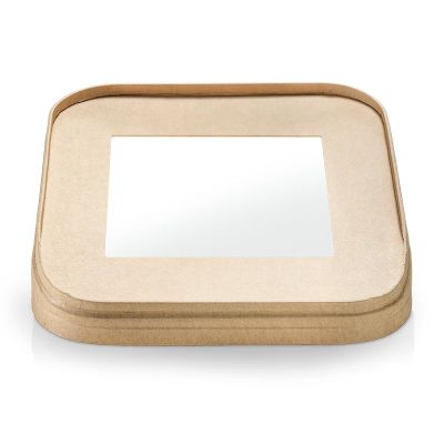 Låg fladt Kraft karton, 170x170mm, IKKE plastic lamineret, brun - FSC MIX CREDIT - 50 stk pk / 6 pk karton