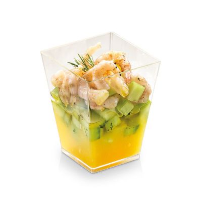 Dessertbæger PLA, 160ml, 59x59x72mm - KOVA, glasklar - 50 stk pk* / 8 pk karton*