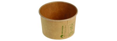 Isbæger Kraft karton, 120ml / 3oz, Ø75x45mm, IKKE plastic lamineret, brun - FSC MIX CREDIT - 50 stk pk* / 20 pk karton*
