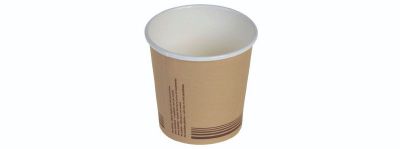 Kaffekop 1dl/4oz IKKE plastic lamineret pap, Ø62mm, brun - 50 stk pk* / 20 pk karton*