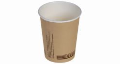 Kaffekop 1,8dl/7oz IKKE plastic lamineret pap, Ø75-mm, brun - 50 stk pk* / 20 pk karton*