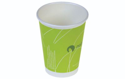 Kaffekop 3dl/12oz IKKE plastic lamineret pap, Ø90mm, grøn - 50 stk pk* / 20 pk karton*