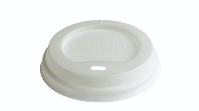 Låg CPLA, Ø80mm, dome til kaffekop, natur - 50 stk pk / 20 pk karton