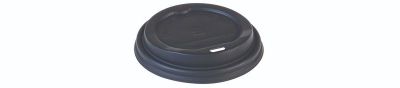Låg CPLA, Ø90mm, dome til kaffekop, sort - 50 stk pk / 20 pk karton