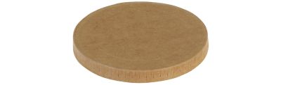 Låg fladt Kraft karton, Ø96mm, IKKE plastic lamineret, brun - FSC MIX CREDIT - 25 stk pk / 20 pk karton
