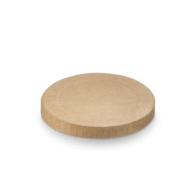 Låg fladt Kraft karton/PLA, Ø105mm til 17905-20744, brun - 25 stk pk / 20 pk karton