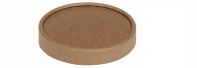 Låg fladt membran Kraft karton/CPLA, Ø118mm til 15532-15533, brun - FSC MIX CREDIT - 25 stk pk / 15 pk karton