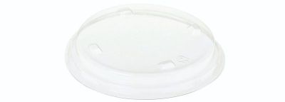 Låg fladt PLA, Ø105mm stabelbar til 11434, glasklar - UDGÅR - 50 stk pk / 10 pk karton