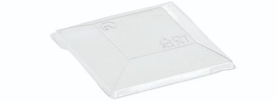 Låg PLA, 72x72mm til dessertbæger - KOVA, glasklar - 50 stk pk / 8 pk karton