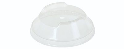 Låg PLA, Ø96mm, dome m hul stabelbar, glasklar - 50 stk pk / 24 pk karton
