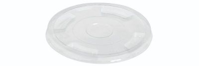 Låg PLA, Ø96mm, flat u hul, glasklar - 50 stk pk / 24 pk karton