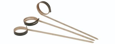 Pindemadspind Bambus, 80mm Mumbai, sort - 250 stk pk / 16 pk karton