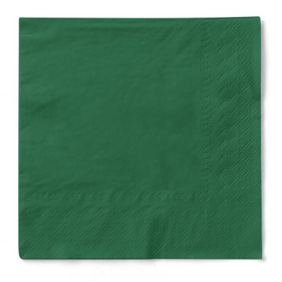 Serviet papir, 330x330mm, 3lags 1/4 fals BASIC, GRØN, FSC MIX CREDIT - 100 stk pk / 6 pk karton