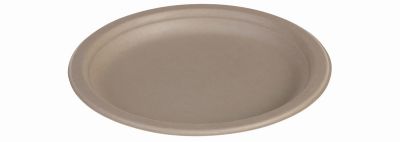 Tallerken flad sukkerrørsfiber, Ø230x20mm, natur PFAS-free - 50 stk pk* / 10 pk karton*