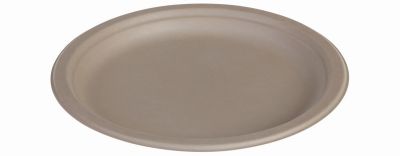 Tallerken flad sukkerrørsfiber, Ø260x23mm, natur PFAS-free - 50 stk pk* / 10 pk karton*