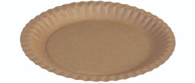 Tallerken flad Kraft karton, Ø230mm - FSC MIX CREDIT - 100 stk pk* / 5 pk karton*