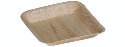 Tallerken flad Palmeblad, 170x170x25mm, Svanemærket - 25 stk pk* / 4 pk karton*