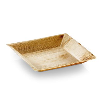 Tallerken flad Palmeblad, 180x180x25mm, CUADRA, Svanemærket - 25 stk pk* / 4 pk karton*