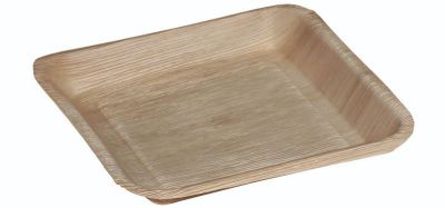 Tallerken flad Palmeblad, 240x240x30mm, Svanemærket - 25 stk pk* / 4 pk karton*
