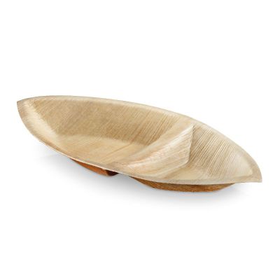 Tallerken flad Palmeblad, 280x150x30mm, 2-delt, ØJE, Svanemærket - 25 stk pk* / 4 pk karton*